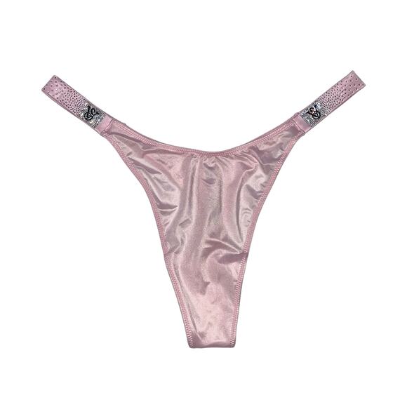 Victoria's Secret Scattered Shine Strap Smooth Thong Angel Pink Size Medium - Picture 1 of 4
